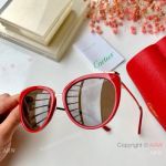 New Style Cartier Replica Sunglasses - Red Frame Metal leg